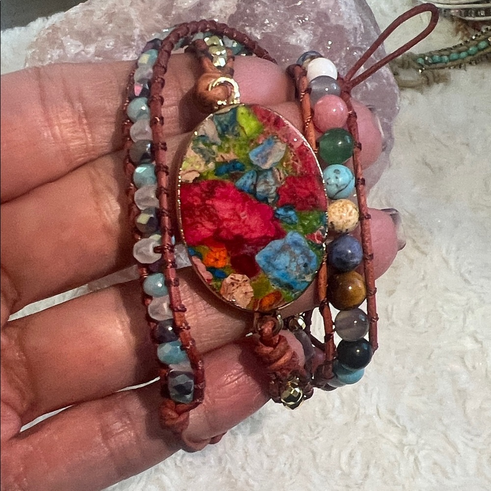 Colorful Beaded Wrap Bracelet